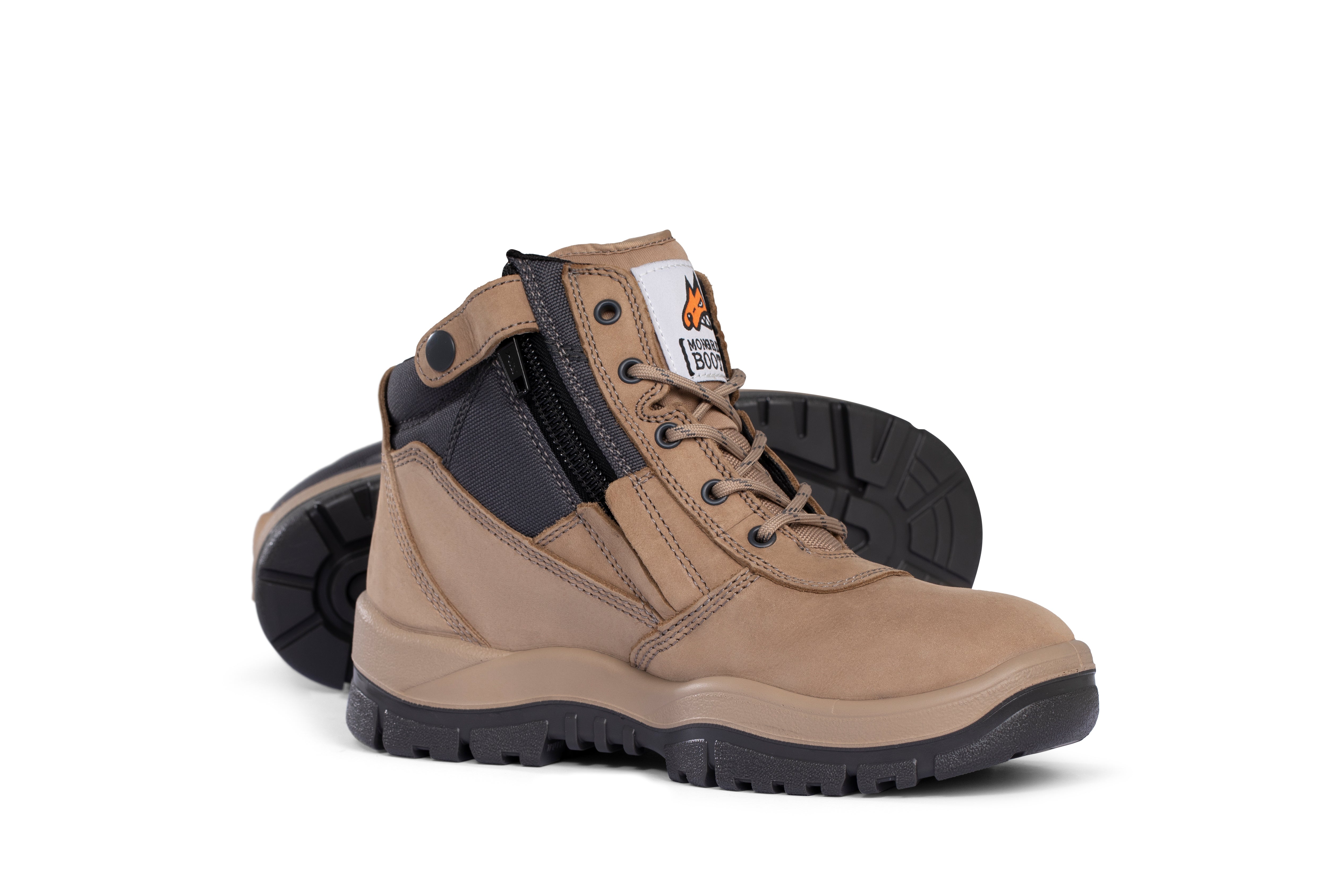 MONGREL 261060 -Zipsider Safety lace up boot - Stone