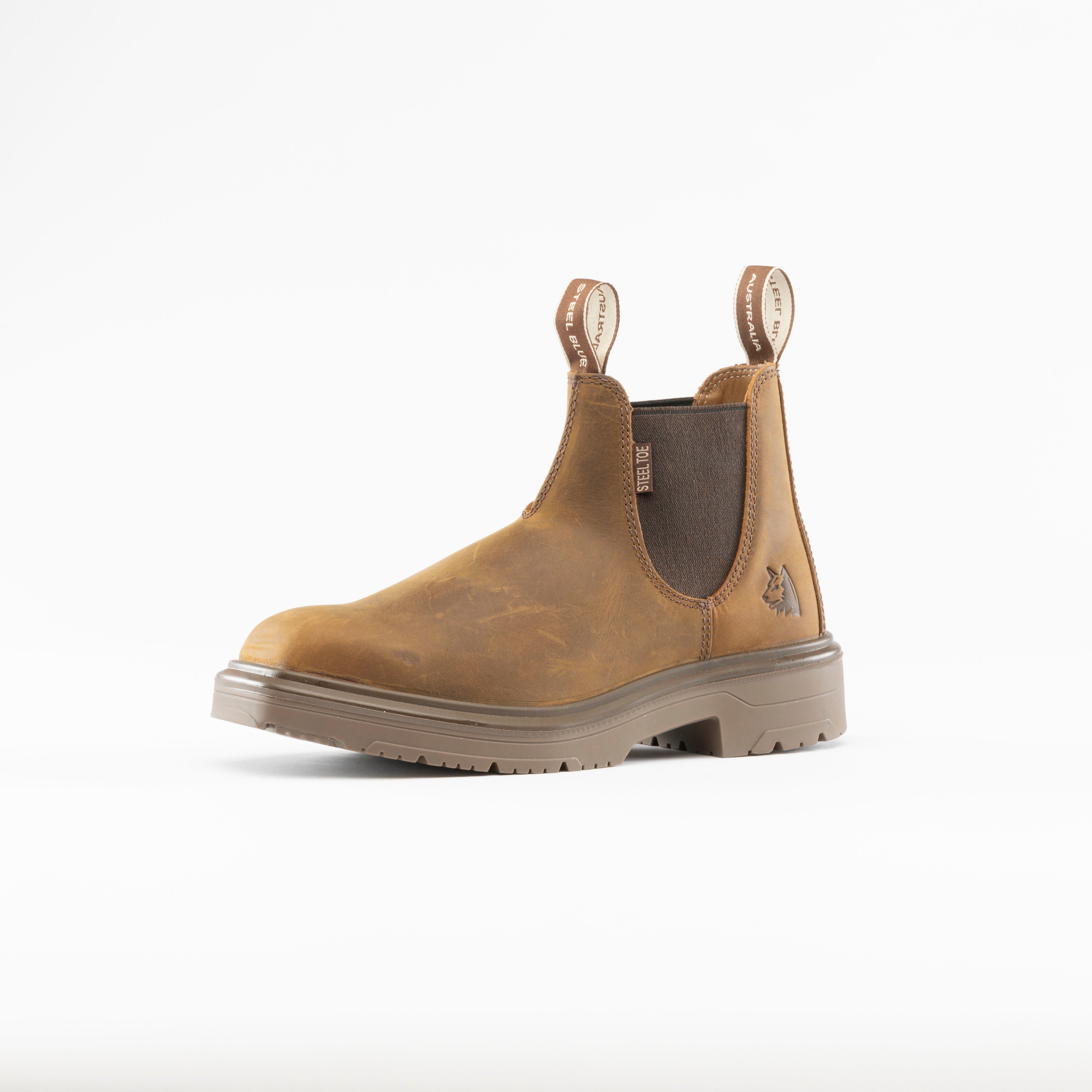 Steel Blue - 313941 Hobart Square Toe Steel Capped Elastic Sided Boot