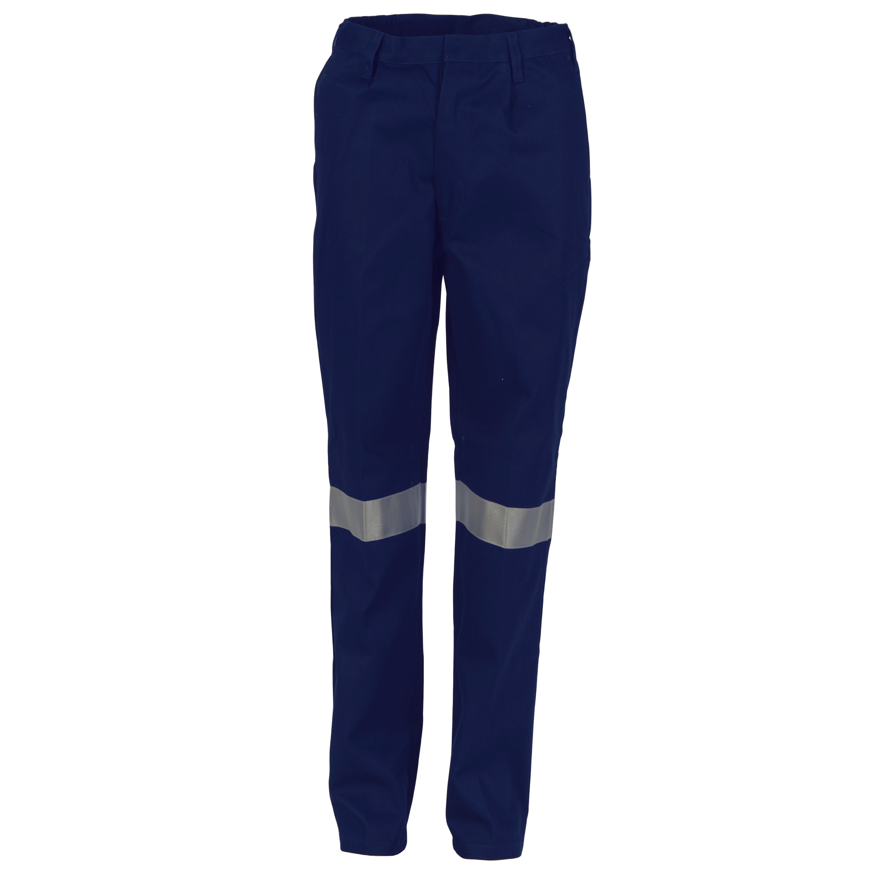 DNC - 3328 Ladies Navy Cotton Drill Pants With 3M Reflective Tape
