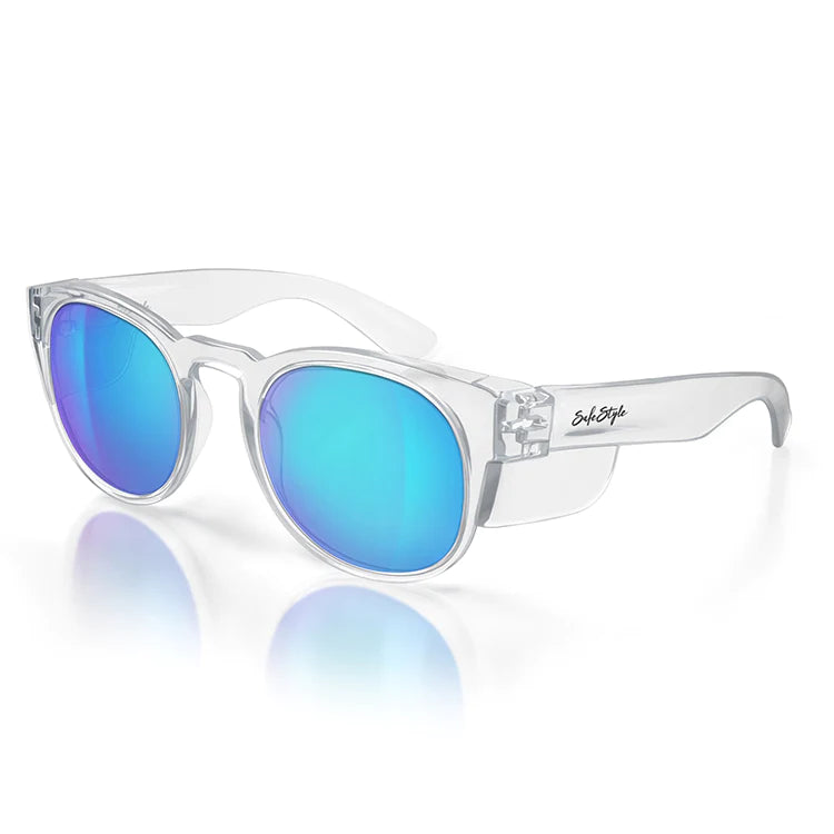 Safestyle - CRCBP100 - Crusiers clear Frame Mirror Blue Polarised Lens
