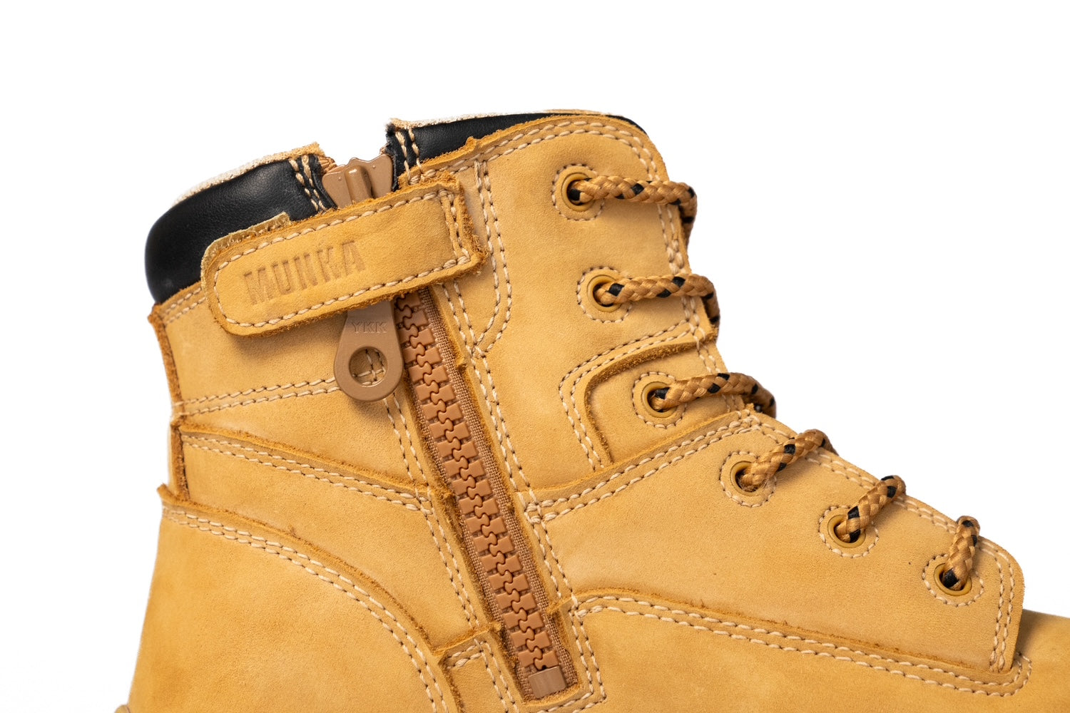 Munka - MFM25100 Angus Wide Zip Sided Safety Boot - Wheat