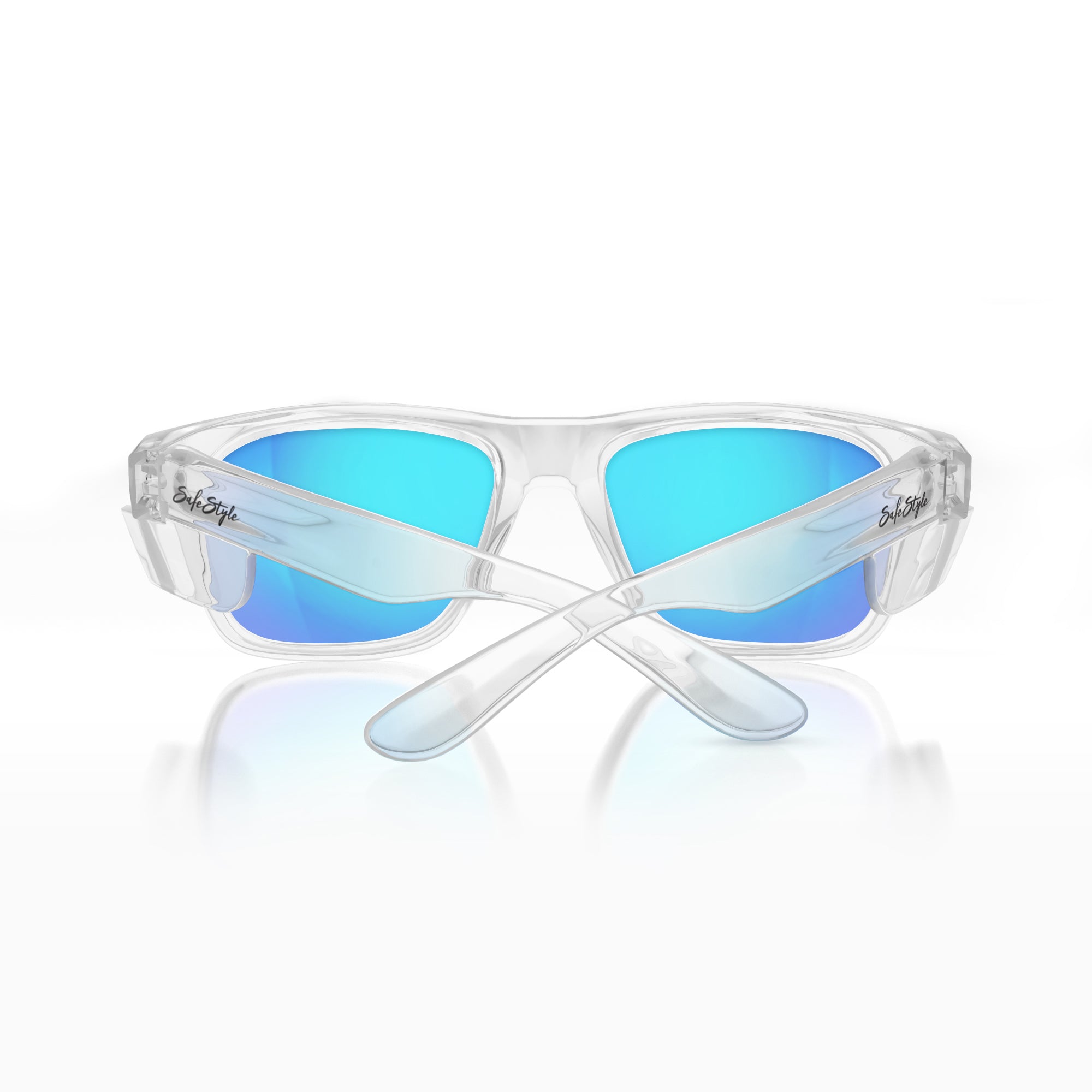 Safestyle - FCBP100 - Fusions Clear Frame Mirror Blue Polarised Lens