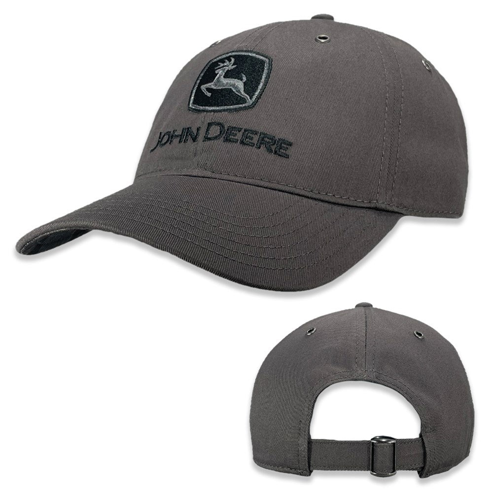 John Deere - LP83266-JD Cotton Twill Cap-Embroidered-Charcoal