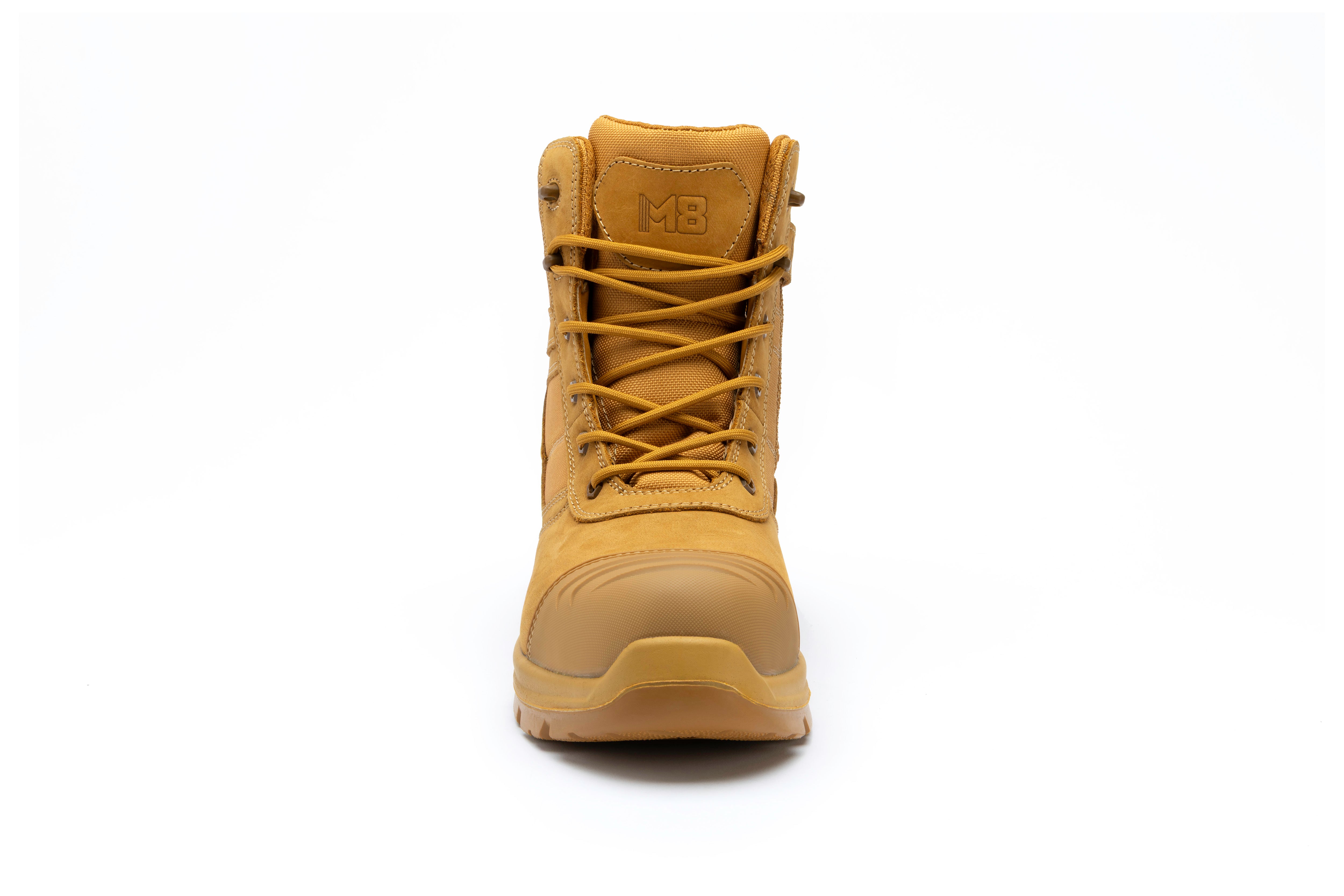M8 - Cobber High Zip Sided Safety Boot - Wheat