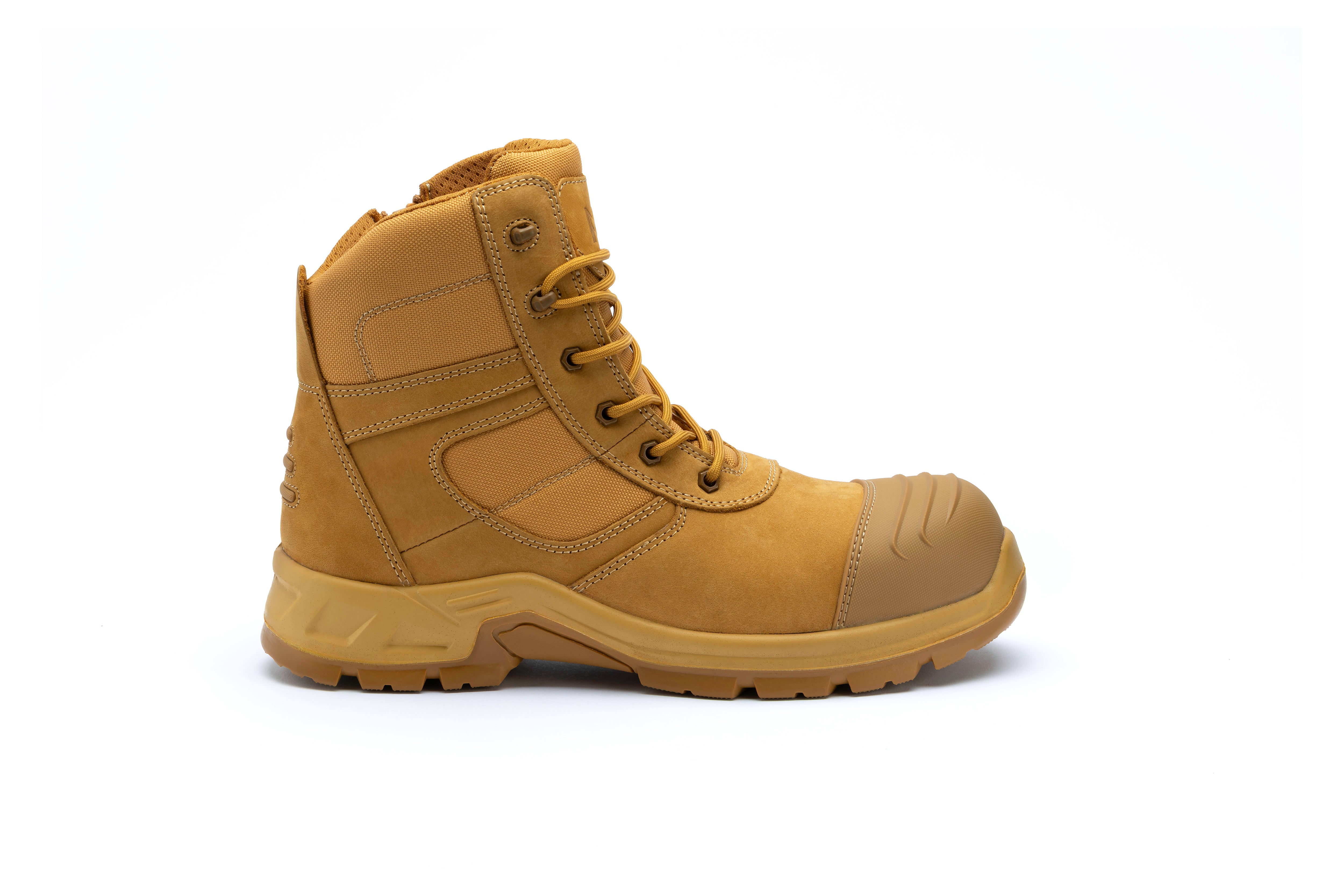 M8 - Cobber High Zip Sided Safety Boot - Wheat