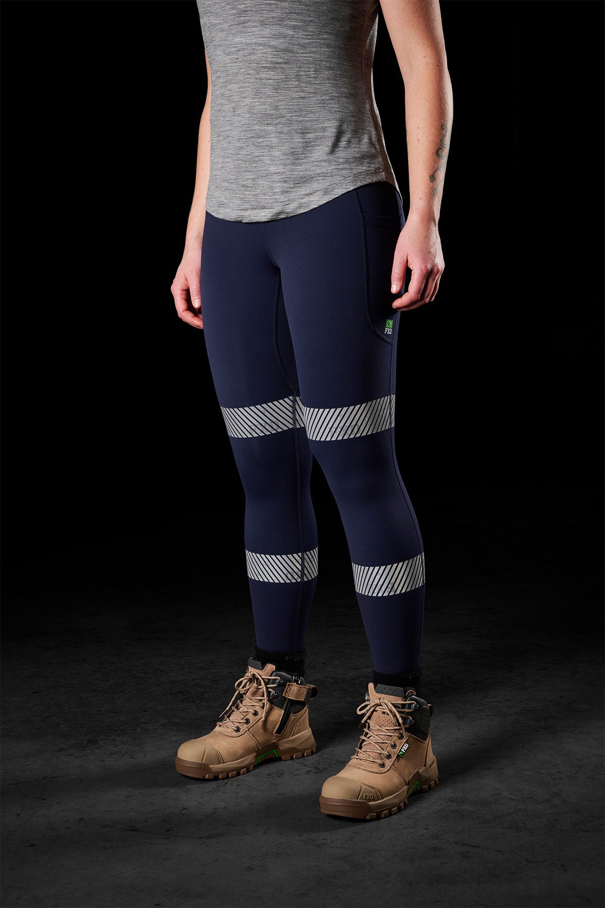 FXD - WP-9WT - Womens Taped Tights - Navy