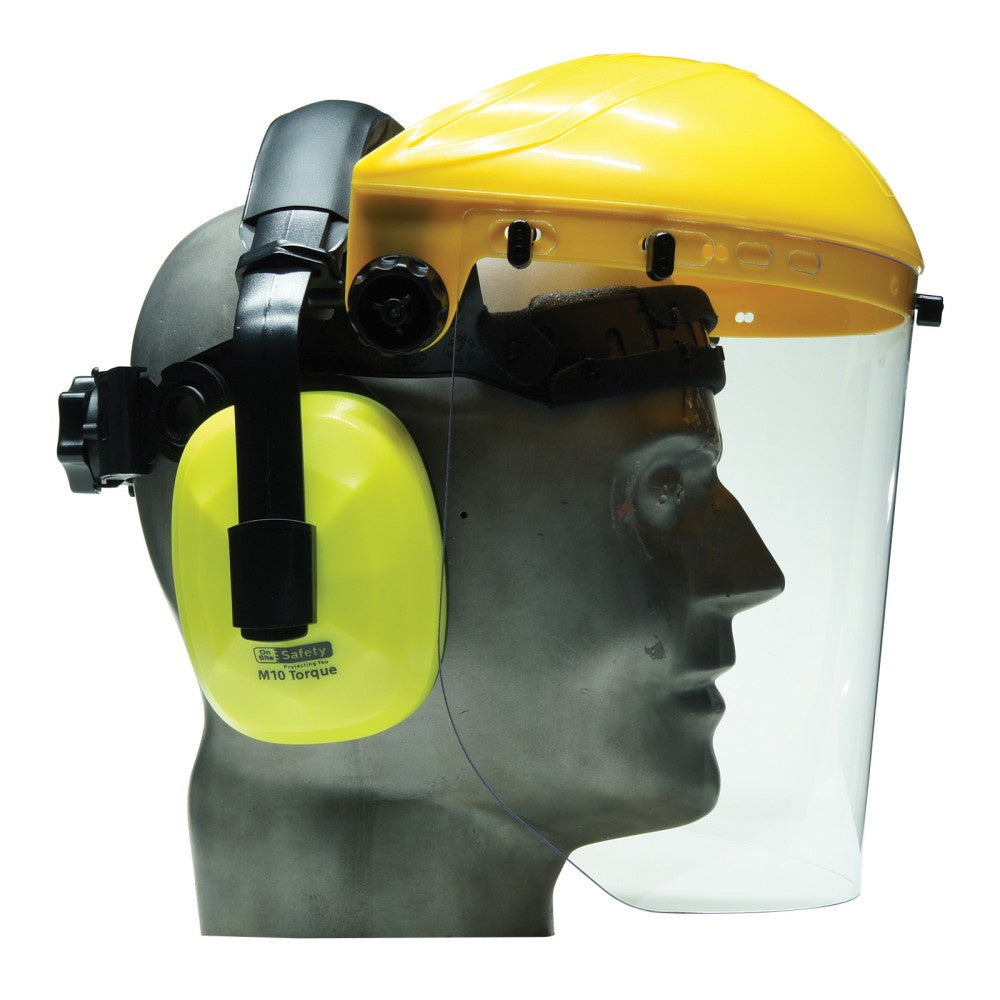 FACE SHIELD-WITH MUFFS CLEAR