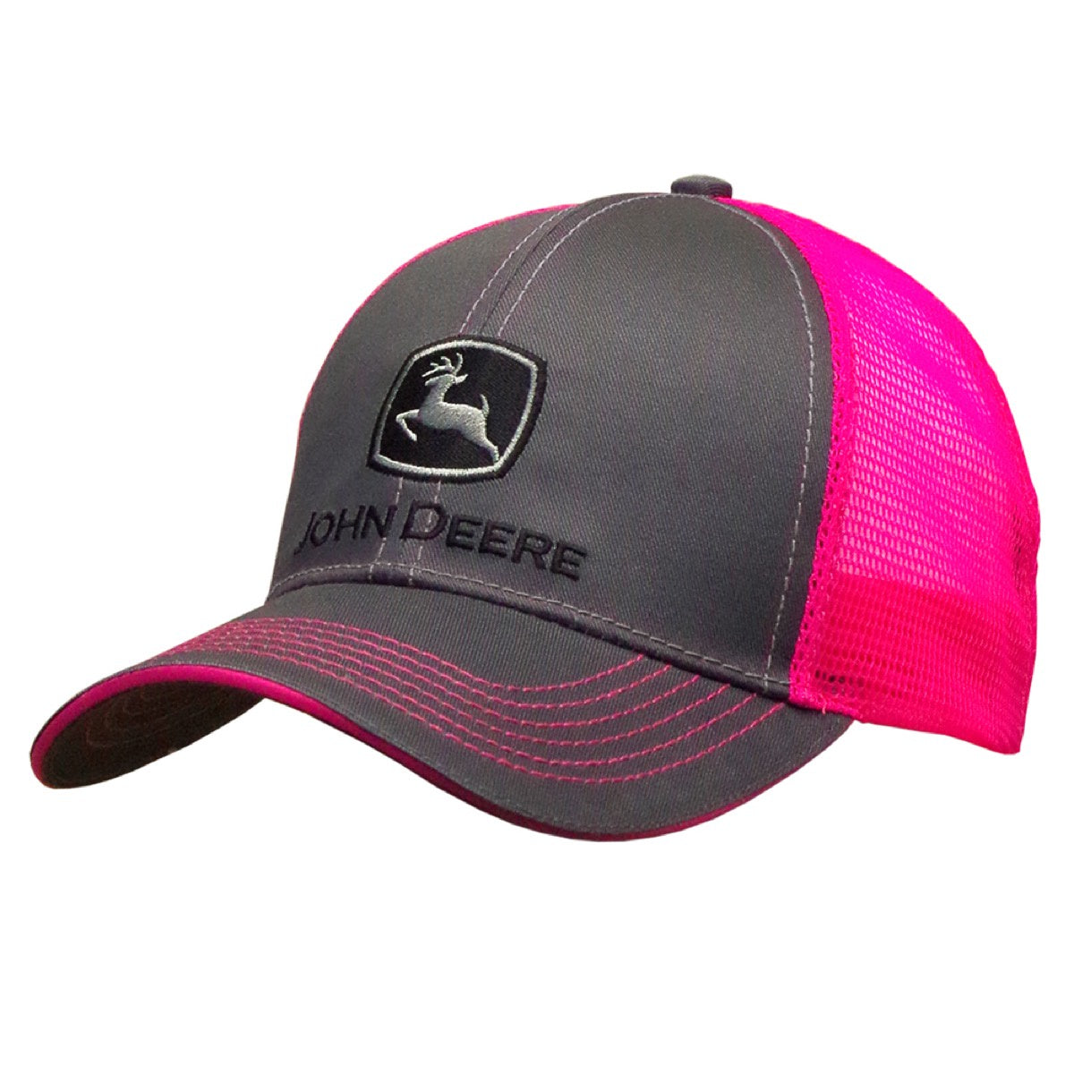 John Deere - JD Neon Cap Charcoal/Pink