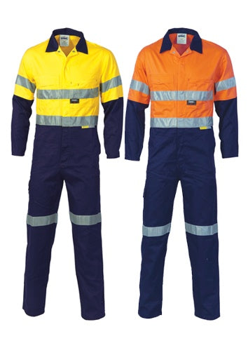 DNC - 3855 - Hi -Vis  Heavy Weight Cotton Drill Overall with 3M Tape