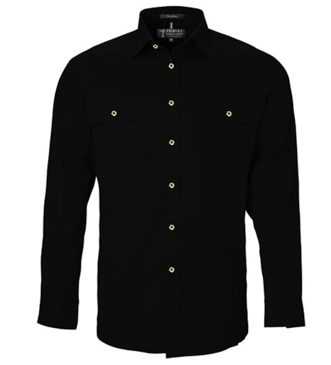 Ritemate- RM500BT Men's Pilbara Open Front Long Sleeve Shirt