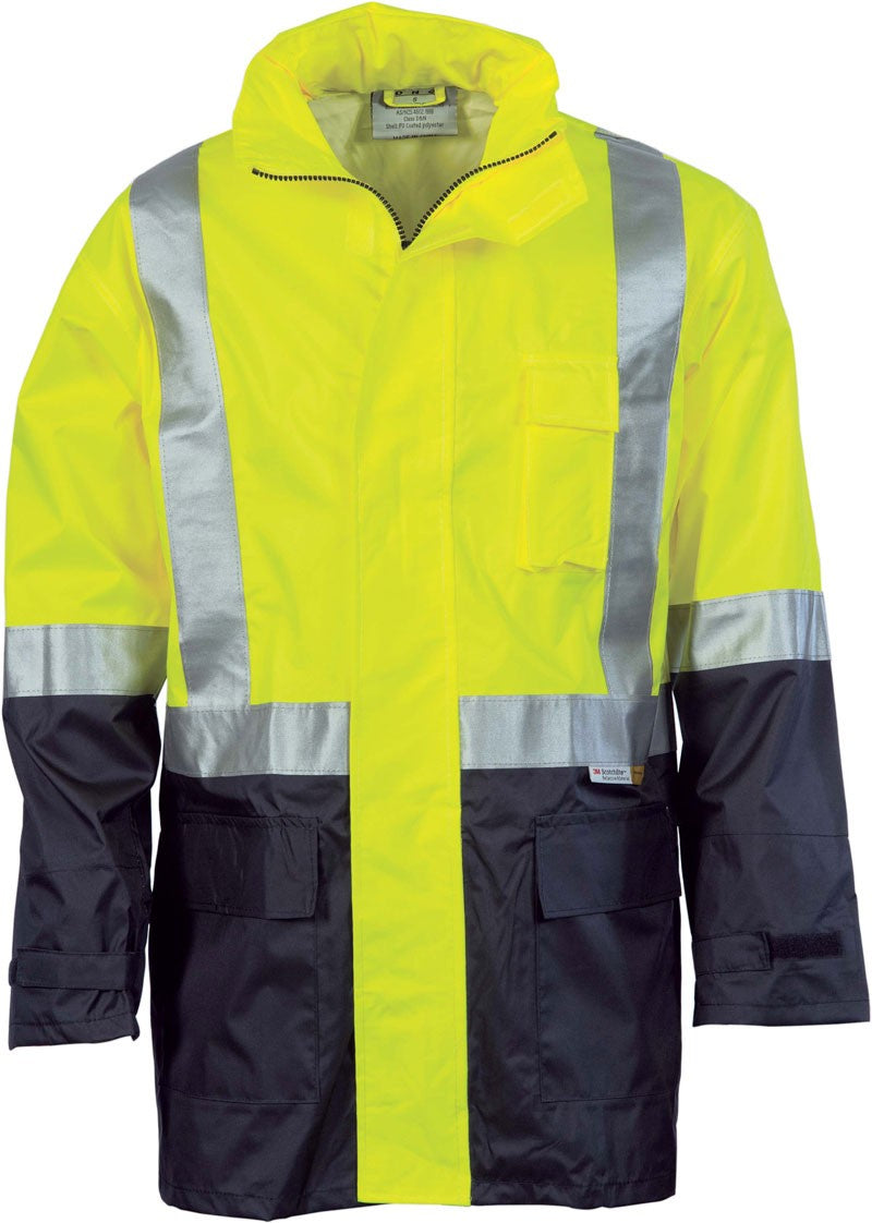DNC - 3879  Hi Vis Two Tone Light Weight Rain Jacket with 3M Tape