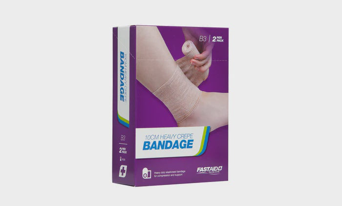 FASTAID - B3 - Heavy Crepe Bandage, 10cm, 2pk